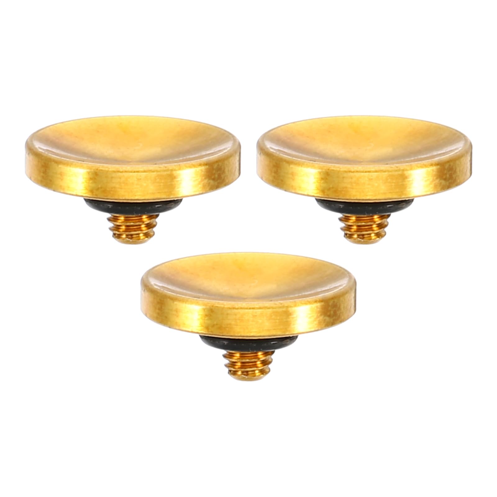 PATIKIL Camera Shutter Button, 3 Pack Soft Shutter Release Button Pure Copper Camera Button Concave Suitable for Nikon for Fujifilm for Leica DSLR/SLR Camera, Golden
