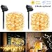 2 Pack 100 LED 8 Modes Copper Wire Waterproof Solar Fairy String Lights,Warm White primary