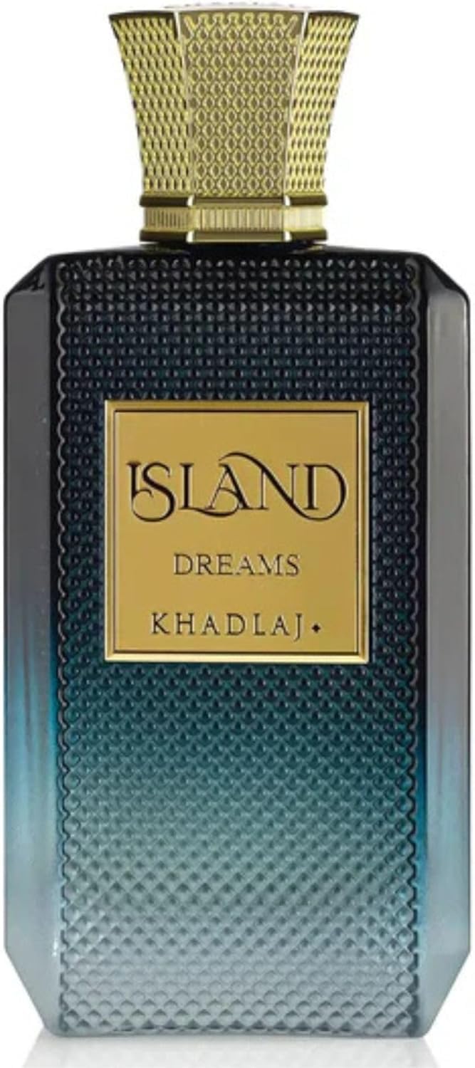 Khadlaj Island Dreams – Fruity, Floral, Woody, Musky – Extrait de Parfum Long-Lasting Fragrance for Unisex, 3.4 Ounce