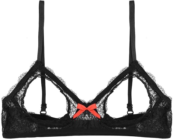 Débardeur Femme Faux Cuir Crop Top - Dos Nu, Ouverture Sein - Style Gothique Wetlook - Pour Soirée, Lingerie - 8