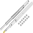 VEVOR Drawer Slides 18inch, 1 Pair Locking Drawer Slides 500lbs Load Capacity, Side Mount Ball Bearing, 3-Fold Full Extension