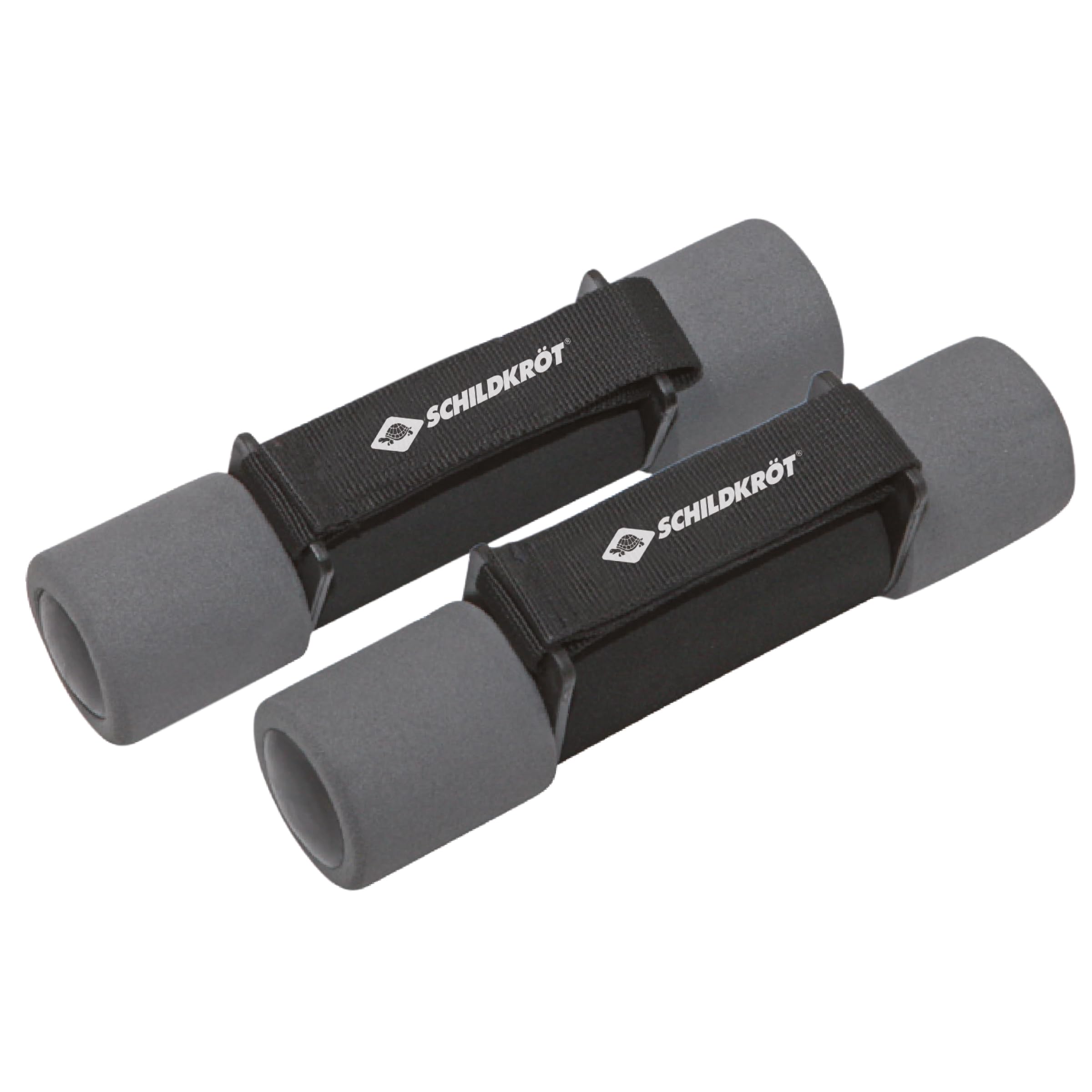 Schildkröt Fitness Soft Dumbbell Set, 2 x 1.0 kg, Black Anthracite, in Carry Case, 960009