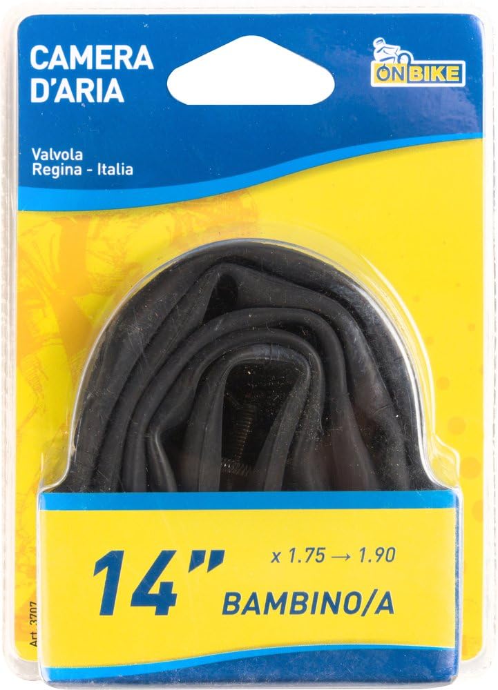 ONBIKE Bicycle Inner Tube for Kids Bikes, Replacement Inner Tube, Regina Valves, Black, 14 Inch, Rubber