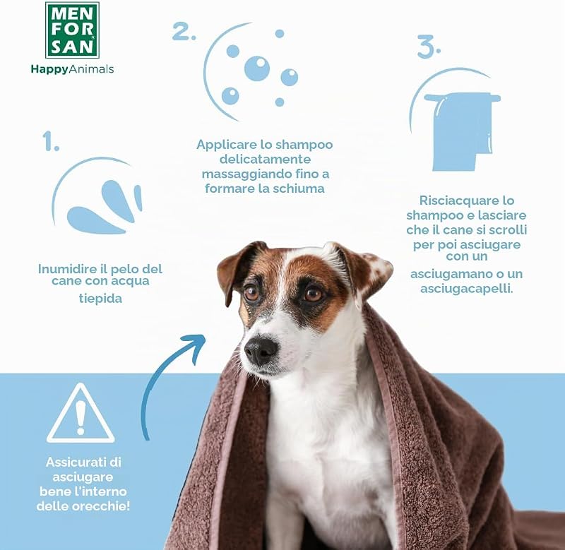 Odour Eliminating Shampoo per Cani, 1L, Elimina i Cattivi Odori dal Pelo