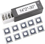 ZYWUOY Carbide Inserts 14x14mm Square 4-Edge Cutters Set of 10 for Lathes view 3