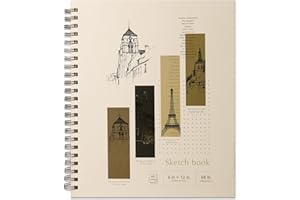 ANKKOL Mixed Media Sketchbook 9x12 - Mixed Media Paper - Mixed Media Pad - 98lb/160gsm, 60 Sheets Hardcover Drawing Book Side Spiral-Bound for Kids Adults