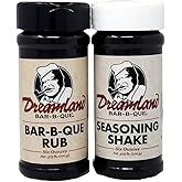 Dreamland Bar B Que Seasoning - 2 6oz containers bbq Barbecue Spice Rub (1 each, Shake and Rub Combo)