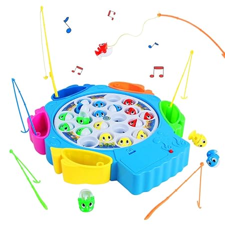 Angelspiel Fisch Spielzeug Angeln Spielzeug Musik Kinderspielzeug Jungs Spielzeug Mädchen Spielzeug 3,4,5 Jahren, 3 Farben Zu