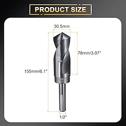 HARFINGTON 30.5mm Drill Bit 1/2" Reduced Shank