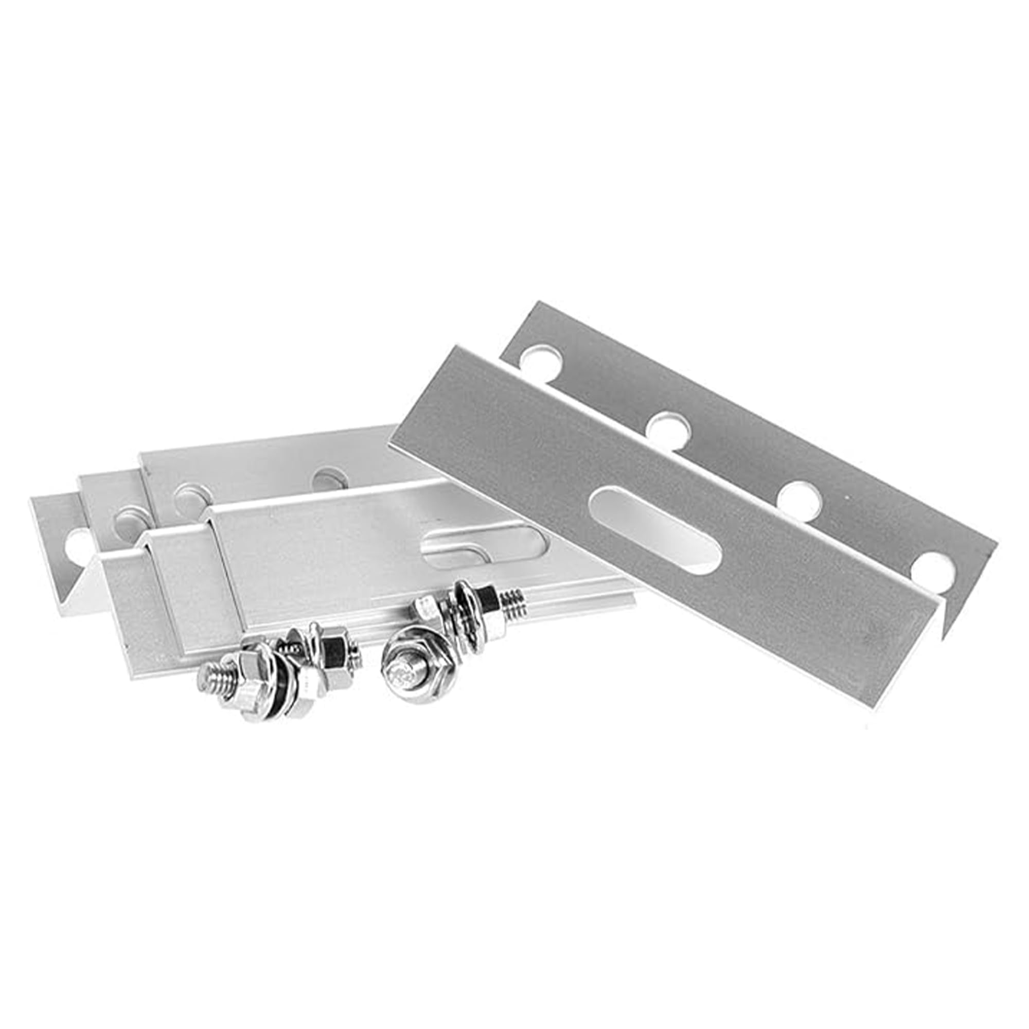 Offgridtec© 100 mm Aluminium Z Overlap Clips with Stainless Steel Screws, Set of 4