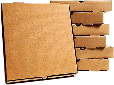 FR Enterprises Plain 7 Inch Pizza Boxes 20 Pcs Rear Vent Hole Lightweight
