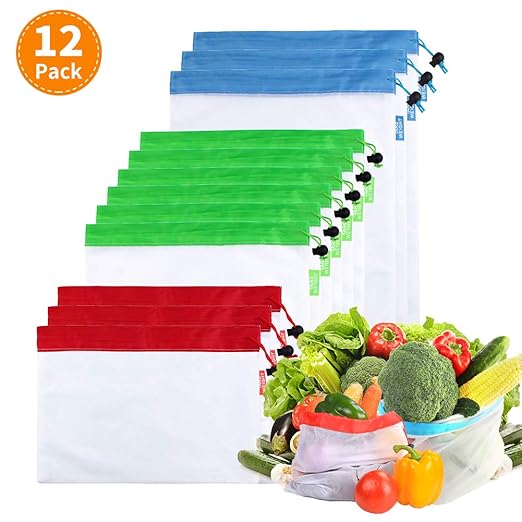TOPERSUN 12PCS Bolsas Reutilizables Compra Bolsas Fruta ...