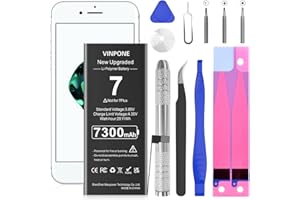 Battery for iPhone 7, (2025 New Version) 7300mAh Upgraded High Capacity New 0 Cycle Replacement Battery for iPhone 7 A1660, A