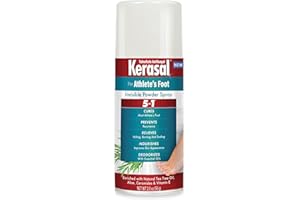 Kerasal 5-In-1 Athlete's Foot Invisible Powder Spray, Athlete's Foot Spray, 2 oz