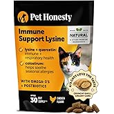 Cat Immune Support Lysine - Cat Allergy Relief - Sneezing, Runny Nose, Watery Eyes - Cat Supplements & Vitamins with Omega 3s