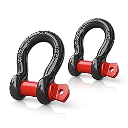 Nilight 2 Pack Small Shackles 5/8" D-Ring Shackle