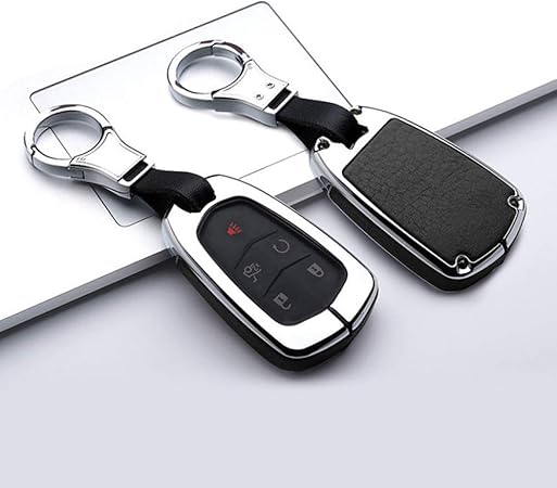 Amazon 車のリモコンのキーカバーキーホルダー保護ハウジングカバーレザーレット 亜鉛合金の車のキーケース キーケース キーホルダー 車 バイク