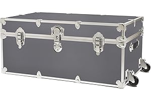 Rhino Trunk & Case Camp & College Trunk with Removable Wheels 30"x17"x13" (Slate)