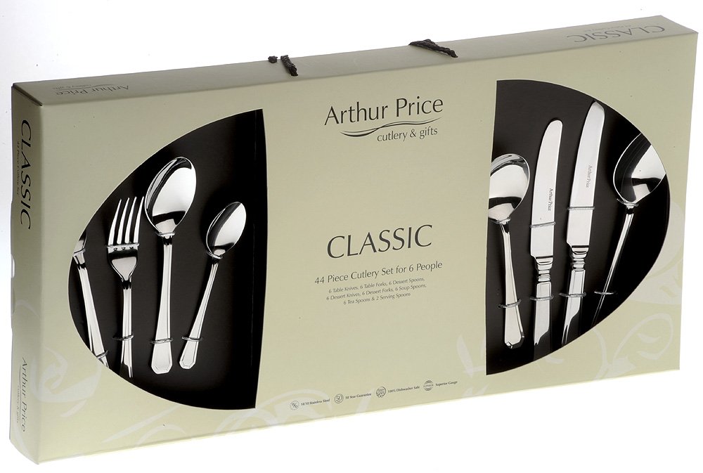 Arthur Price Classic Grecian 44 Piece Cutlery Gift Box