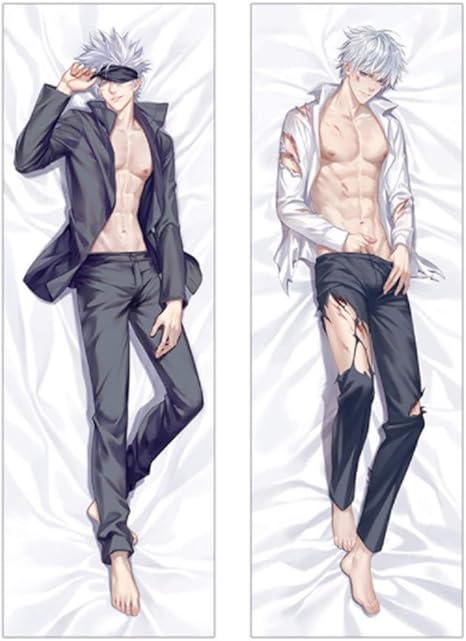 Amazon Co Jp 呪術廻戦 五条悟 グッズ 両面プリント 等身大 抱き枕 カバー 半身 抱き枕 キャラクター抱き枕 ロングピロー 気持ちいい 安眠 横寝用抱き枕 2 Way 2 Wt 160 50 カバー ホビー