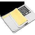 2 Pack Microfiber Liner Cleaning Cloth 13" with Screen Keyboard Imprint Protection, Laptop Keyboard Protector Compatible with MacBook Pro/Air 13" and MacBook Pro 14"-(Grey+Yellow)