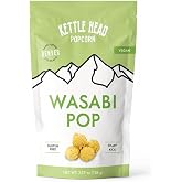 Kettle Head Popcorn Wasabi Pop, 3.75 oz - Hand-Popped Gourmet Snack with Sharp Wasabi Kick, Vegan &amp; Gluten-Free, Small Batch Made in Denver