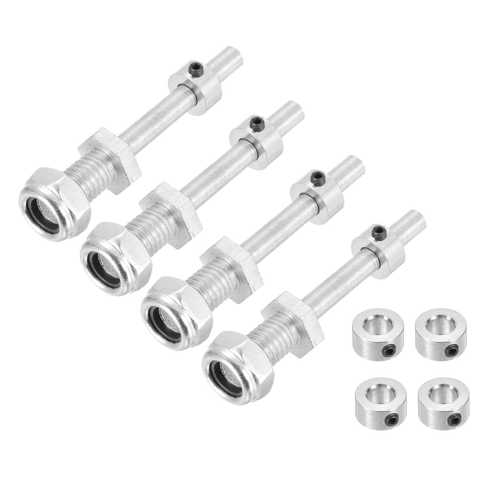 sourcing map 5/16 Inch Diameter x 2.2 Inch Length 4 Set Landing Gear Axle Shaft Drive Axle with Nuts for RC Airplane