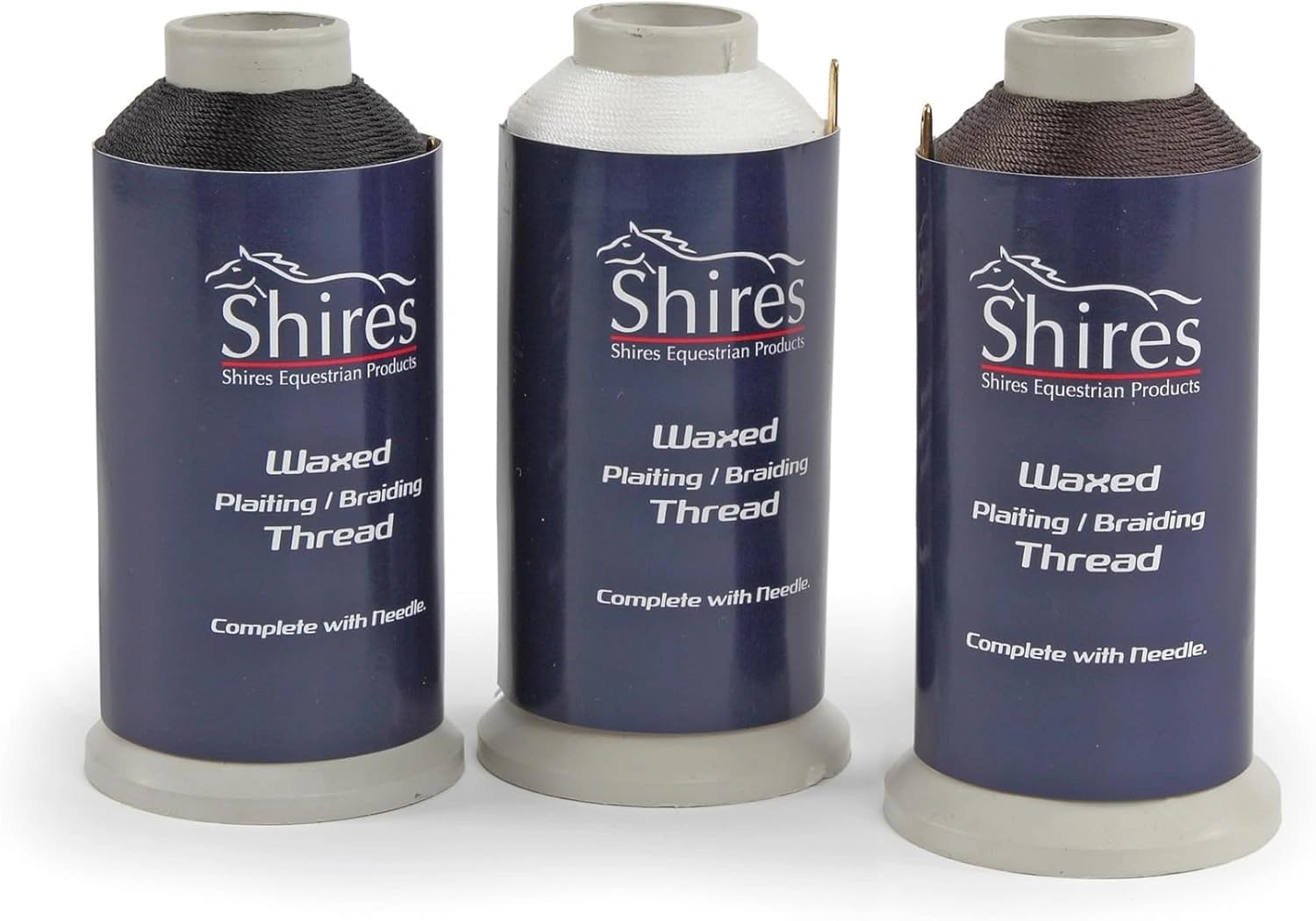 Shires Waxed Plaiting Thread Reel: White โ image 1