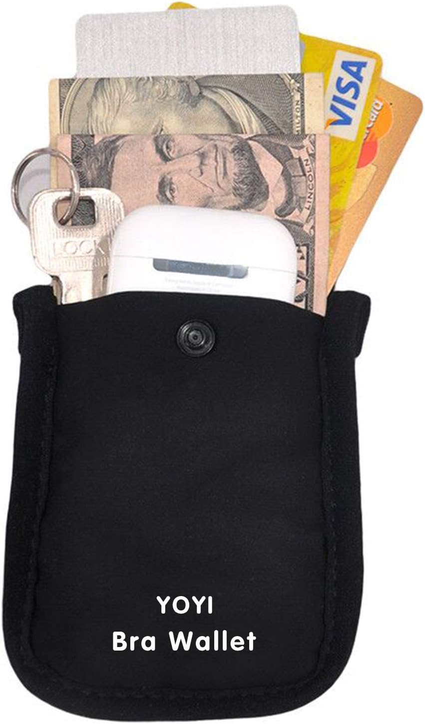  | YOYI RFID Undercover Bra Wallet, Hidden Travel Pouch, Secret Stash Pocket - Credit Cards & Money & Valuables with Adjustable, Elastic Strap Suitable for All Bra Sizes | Travel Wallets