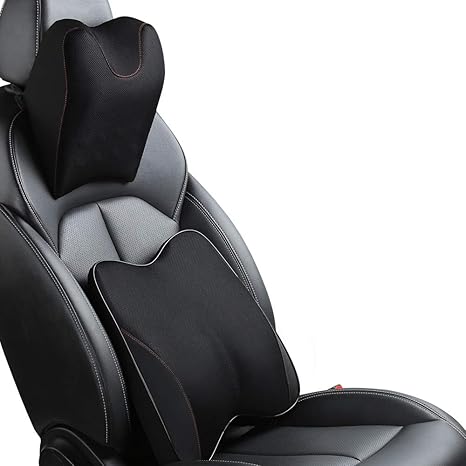 Amazon 車 ランバーサポート 低反発 車用 クッション 背もたれ クッション ネックパッド 首枕 腰枕 運転 ドライブ 車載 ネックピロー 頚椎サポート オフィス 椅子 車用 2個セット 腰枕 オンライン通販