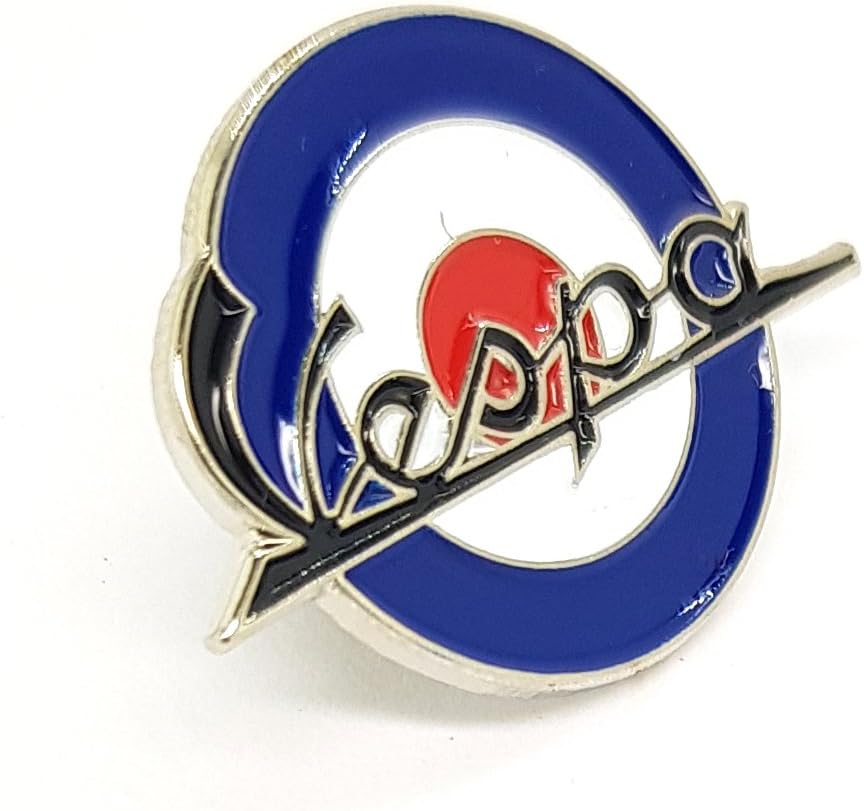 Shopiyal Spilla In Metallo Smaltato A Forma Di Testa Rotonda Per Moto Con Scritta In Inglese Vespa Scooter Scooter Mod Spillette E Bottoni Bigiotteria E Set Di Cosmetici E Gioielli