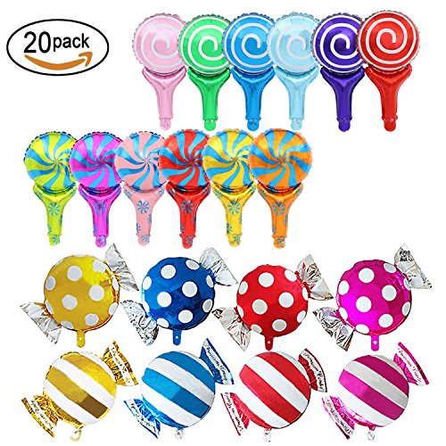 Sotogo 20 pieces sweet candy balloons set,including 12 …