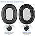 Jecobb MDR-1R Earpads Replacement Memory Foam & Protein Leather Ear Cushion Pads Cover for Sony MDR-1R, MDR-1RNC Headphones (Black)