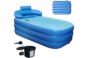 HotMax Inflatable Bathtub Adults with Electric Air Pump and Bath Pillow for Shower, SPA and Apartment, Freestanding Blow Up Portable Foldable Bathtub Adults, Remove Daily Dirt and Enjoy A Better Life