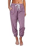 AUTOMET Sweatpants Women with Pockets Lounge Pajama