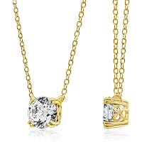 RIZILIA Jewelry Set - Clear Pea Shape Pendant Necklace & Drop Earrings, Simulated White Topaz, White Gold Plated, Simple Modern Elegant Style - View #11