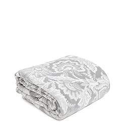 Vera Bradley Fleece Plush Throw Blanket, Java Gray