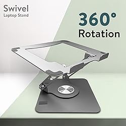 Swivel Laptop Stand for Desk, Adjustable Laptop