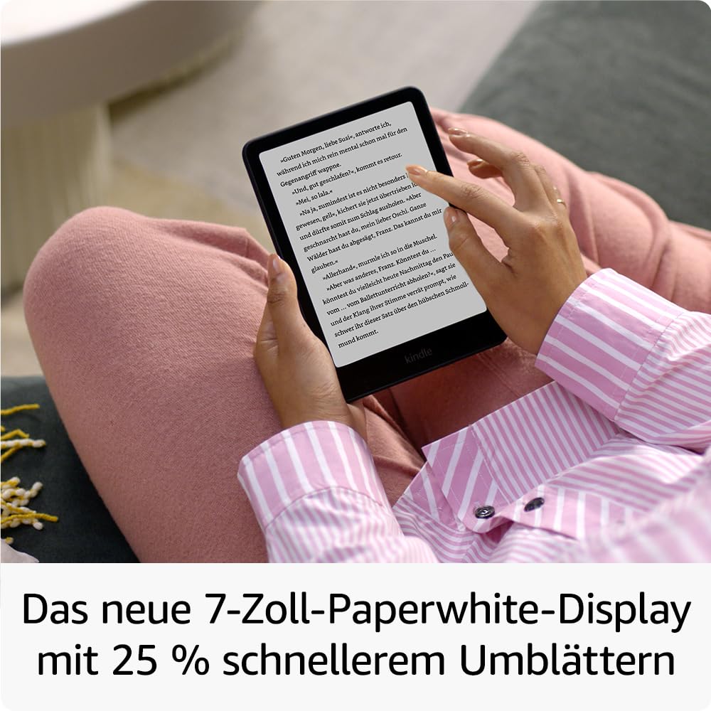 Zertifiziert und generalüberholt Amazon Kindle Paperwhite Signature Edition(32 GB)-Unser schnellster Kindle,mit Frontlicht mit automatischer Anpassung,kabellosem Aufladen und wochenlanger Akkulaufzeit 2