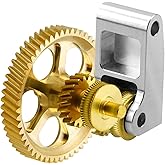 SeulQirw Panda Claw Gold RNC Nanocoated Hardened Steel Extruder Gear for Bambu Lab X1C/P1P/P1S 3D Printers,Golden RNC Nano-Coated Extruder Gear