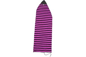 Sharprepublic Surf Board Sock Cover, Protective Bag for Surfboard, Stand Up Paddle Board, Wakeboard, Wakesurf - Red, 5.0ft