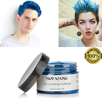 Amazon Com Mofajang Blue Hair Dye Color Wax Temporary Hairstyle