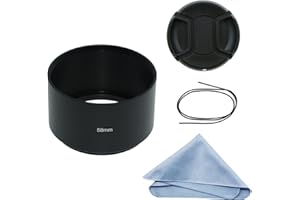 SIOTI 58mm Lens Hood, Matte Treatment Inside, Aluminum Material, Compatible with All Camera Lens S/C/N/F/O/P etc.(58mm)
