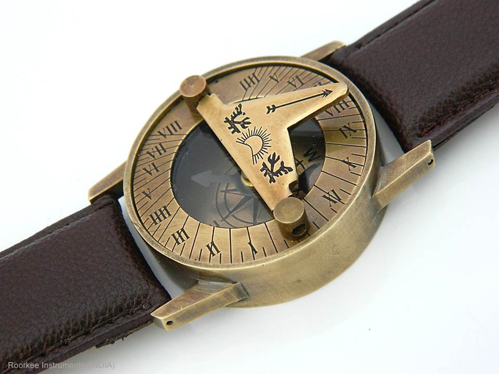 Wrist Watch Sundial Solid Brass Sundial Compass Wrist