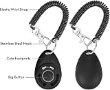 Acehome 2 Pack Dog Training Clicker with Wrist Strap Pink Green view 3