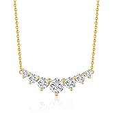 2.8CT Moissanite Heart Necklace for Women, 18K White Gold Plated Sterling Silver Adjustable Chain Pandent Necklace, Sparkling Lab Created Diamond, Valentines Anniversary Birthday Gifts for Mom Wife