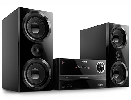 Philips BTM3360/12 Stereoanlage mit Bluetooth Multipair (150 Watt, USB, MP3) schwarz