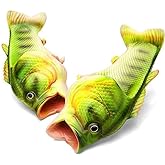 Unisex Fish Slippers, bass Sandals, Animal Slippers Animal Fish