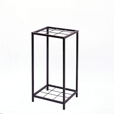 HS Retail Modern Indoor & Outdoor 2 Tier Iron Planter Stand/Flower Shelf Display Rack Holder for Garden/Balcony/Flower Pot Stand for Corner Display/Window Planted Stand (12
