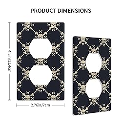 Moslion Skulls Wall Plate Outlet Cover Nautical